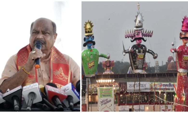 Raipur WRS Dussehra Ground: MLA Purandar Mishra makes a historic announcement...! Dussehra's form has changed...not the burning of Ravana, but the celebration of Ram's victory...listen to the video here