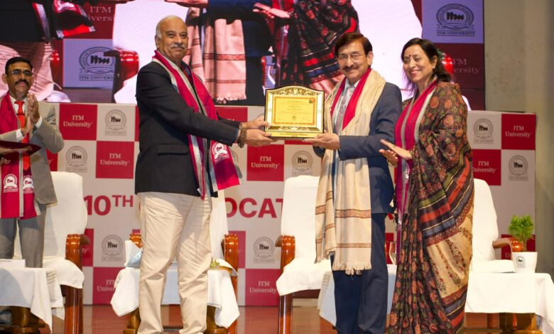Jindal: Pradeep Tandon awarded D.Litt (Honoris Causa) degree by ITM University, Raipur