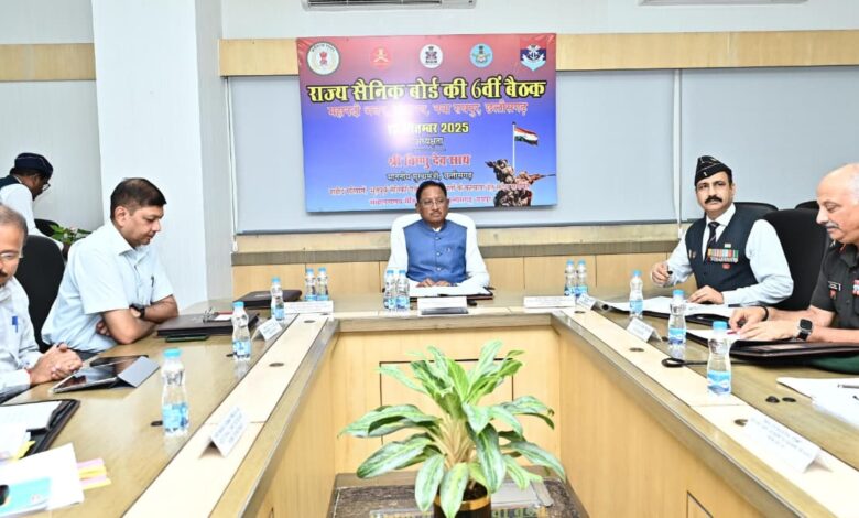 State Military Board: Dependents of martyred soldiers in war and military action will get an ex-gratia of 50 lakhs, brave soldiers awarded Param Vir Chakra will get an ex-gratia of 1 crore, decision taken in the meeting of State Military Board chaired by Chief Minister Sai