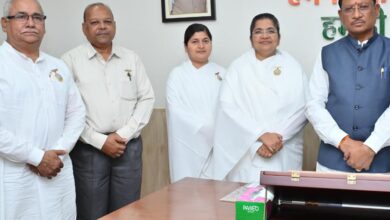 Courtesy Meet: Delegation of Prajapita Brahmakumari Ishwari University pays courtesy call to Chief Minister Vishnu Dev Sai, invites them to attend the Global Summit
