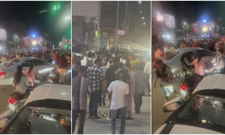 Nigerian Thief: In Raipur, a Nigerian youth stole a mobile phone and fled...on his way, he crushed several people with his car...watch the video here.