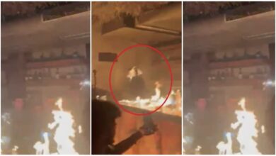 Club Party: Two bartenders were seriously burned in a fire game at a club party... Watch the horrifying video here!