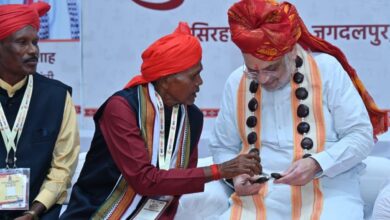 Maa Danteshwari: Union Home Minister Amit Shah attended the Muria Darbar...! He had a direct conversation with Manjhi and Chalaki.