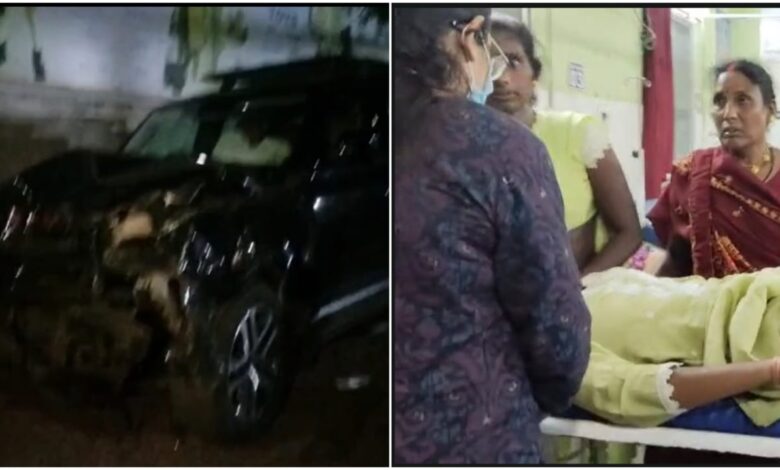 High-Speed Defender Car: A wealthy man's Defender car wreaks havoc in Bemetara...! 5 vehicles crushed...3 dead, 3 injured...People protest...Watch the video here