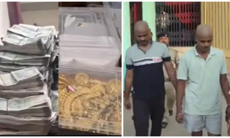 Big Cyber ​​Fraud: A major cyber fraud expose...! A tea seller was found with ₹1.05 crore in cash, gold, silver, 85 ATMs, 75 bank passbooks, and 28 checkbooks.
