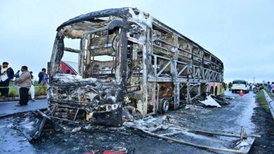 Kurnool Bus Accident: Just watching...! Horrific accident early in the morning... Bus collides with bike... 20 burned alive... Death toll likely to rise... See helpline number here