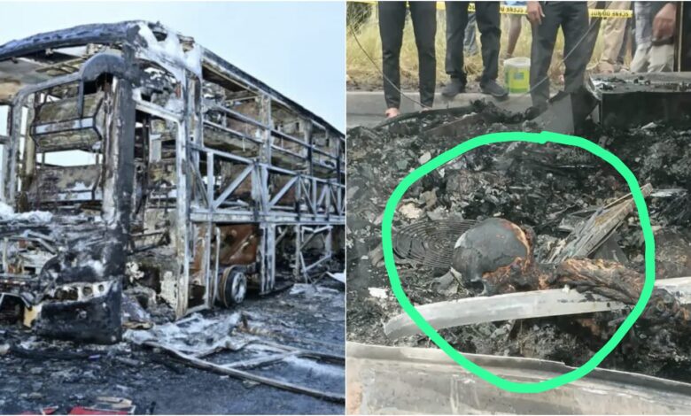 Kurnool Bus Accident: Identification of badly burned bodies is difficult! Most bodies have only the torso intact... DNA profiling is expected to provide identification.