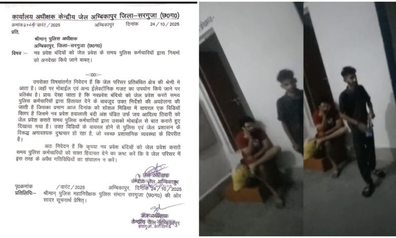 Mobile Facility in Jail: Inmates in Surguja Jail receive mobile access! The Superintendent files a complaint with the Superintendent of Police, raising questions about police performance. See the letter here.