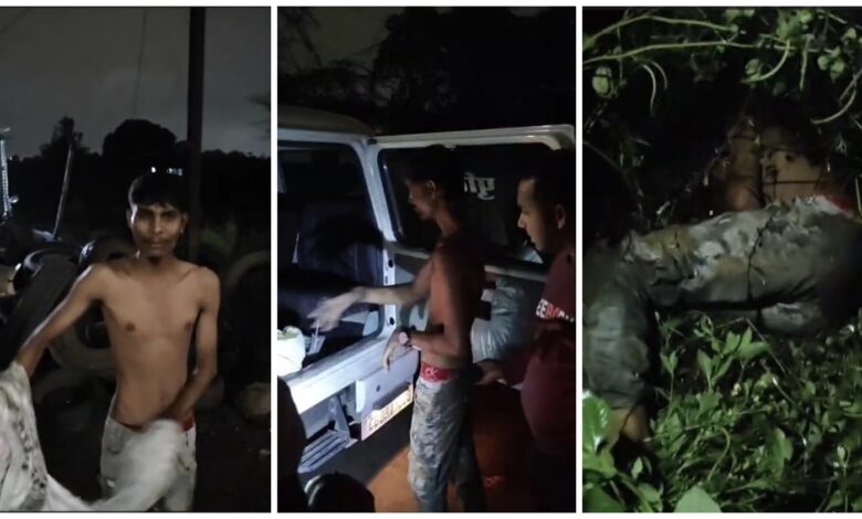 Rioting Youth: A police constable was attacked with a sword in Raipur... Villagers showed bravery... Watch the viral video here.