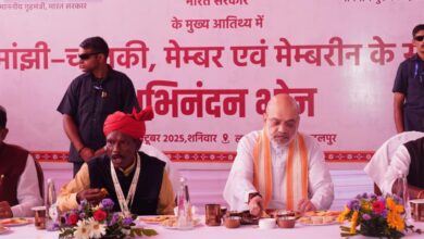 Bastar Dussehra: Union Home Minister Amit Shah attended the welcome dinner along with Manjhi and Chalaki.