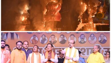 Grand Ravana Dahan: Grand Ravana Dahan in WRS Colony… Victory festival celebrated in the presence of Governor Ramen Deka and Chief Minister Vishnu Dev Sai