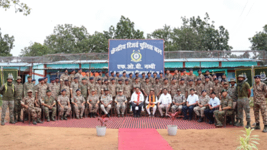 Courtesy Meet: Deputy Chief Minister Vijay Sharma met the jawans of CRPF camp in remote village Nambi, planted trees in the camp under the campaign 'Ek Ped Maa Ke Naam'.