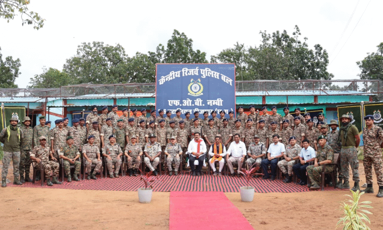 Courtesy Meet: Deputy Chief Minister Vijay Sharma met the jawans of CRPF camp in remote village Nambi, planted trees in the camp under the campaign 'Ek Ped Maa Ke Naam'.