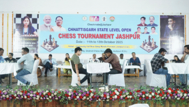 Chess Tournament: State level open chess tournament inaugurated in Jashpur, on the first day 204 players from the state displayed their talent on the chess board.