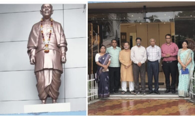 Sardar Patel: On National Unity Day, Shri Gujarati Shikshan Sangh paid homage to Sardar Patel in Raipur.