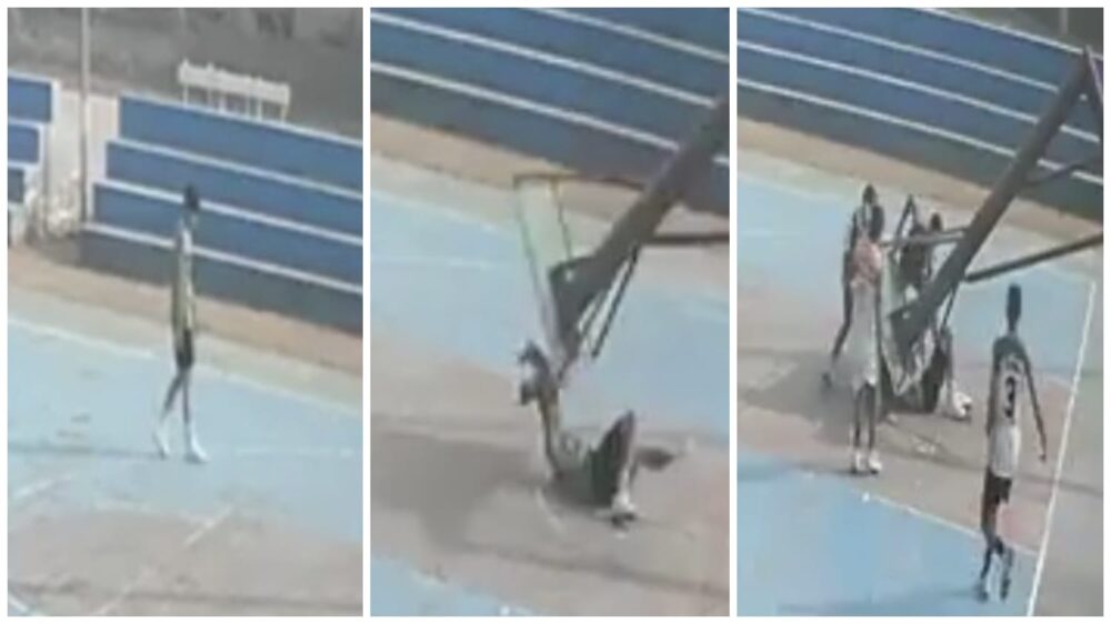 Death of Basketball Players: Two talented players tragically died in the same way! Basketball practice... a pole fell on a player... the tragic death was captured on CCTV... watch the video here.