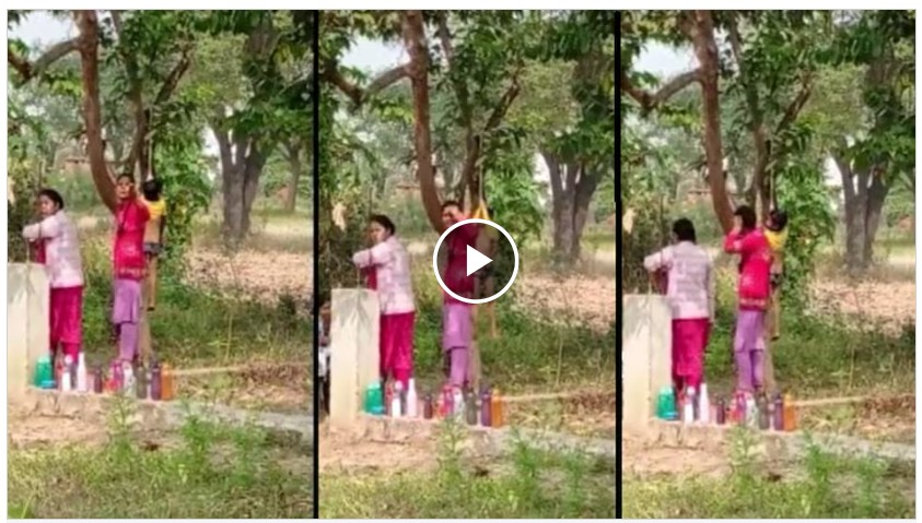 Cruel Punishment: A shameful incident unfolds in Surajpur…! An innocent man was brutally punished by being hung from a tree…this video has gone viral.