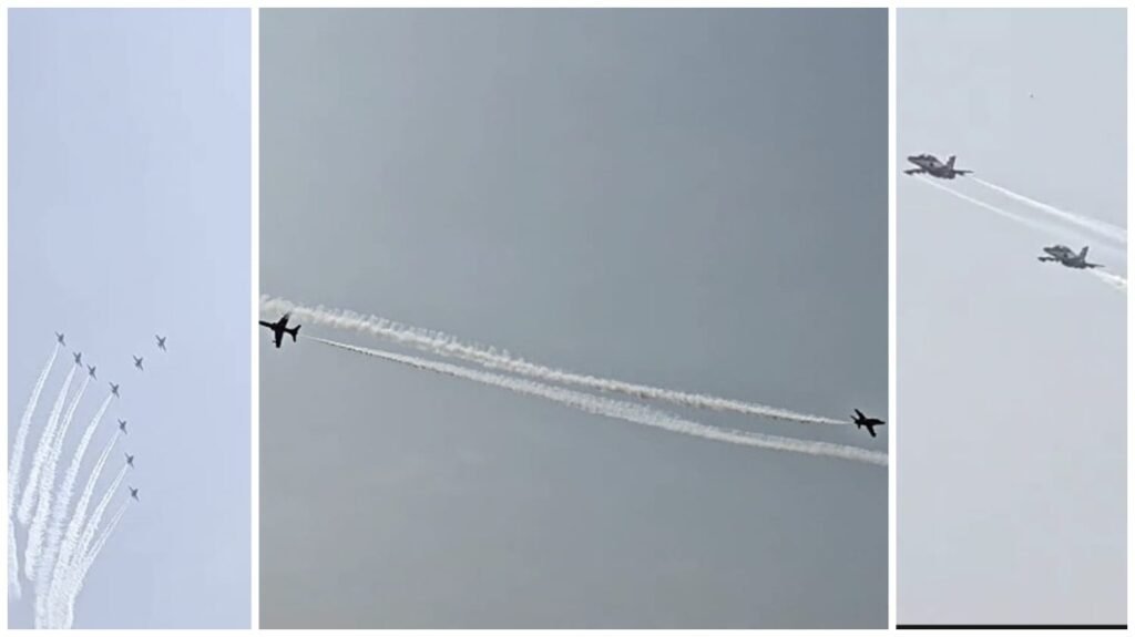 Air Show Rehearsal : एयर शो रिहर्सल…! सूर्यकिरण जेट्स और आकाशगंगा पैराट्रूपर्स ने उड़ान भरकर किया मंत्रमुग्ध…यहां देखें रोमांचकारी Video