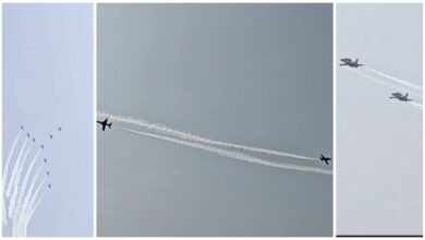 Air Show Rehearsal: Suryakiran jets and Akashganga paratroopers mesmerized the audience with their air show rehearsal... Watch the thrilling video here!