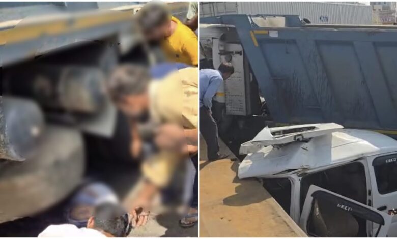 Dumper Wreaked Havoc: News of another tragic road accident! Dumper wreaks havoc... crushes 5 vehicles... 10 dead, 40 critical