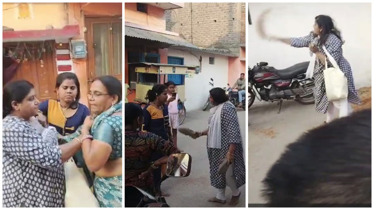 Kali Mata Ward: In Raipur, a woman slapped and hit the Block Development Officer (BLO). When she was not satisfied, she also beat him with slippers. Watch the video of the dangerous beating here.