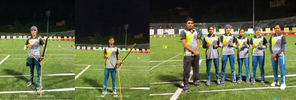 Archery Competition: Chhattisgarh's resounding success at the National Archery Competition... Chandni Sahu won gold... the team received silver.