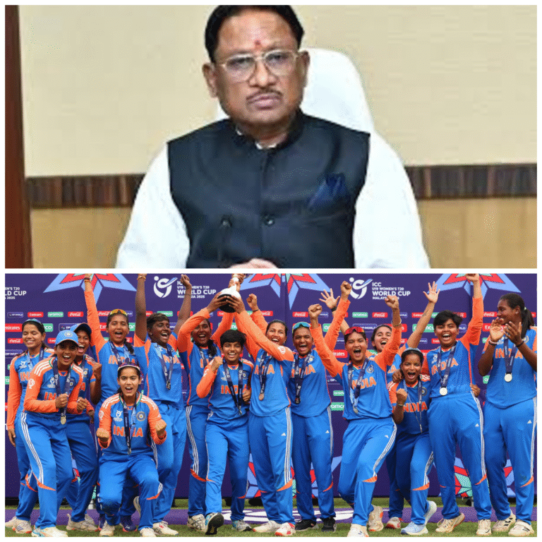 CM Vishnu: Chief Minister Vishnu Dev Sai congratulated the Indian women's cricket team on their achievement of becoming world champions. The contribution of Chhattisgarh's talented daughter Akanksha Satyavanshi in this glorious achievement is a matter of pride for the state.