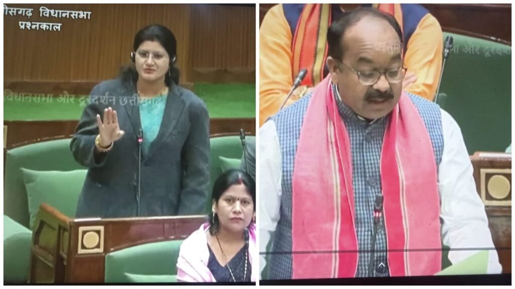 CG Assembly 2nd Day : रायपुर विधानसभा का दूसरा दिन…! सदन में सड़क-राशन कार्ड पर तीखी बहस…कांग्रेस MLA हर्षिता बघेल और मंत्री अरुण साव है आमने-सामने…यहां सुनिए Video