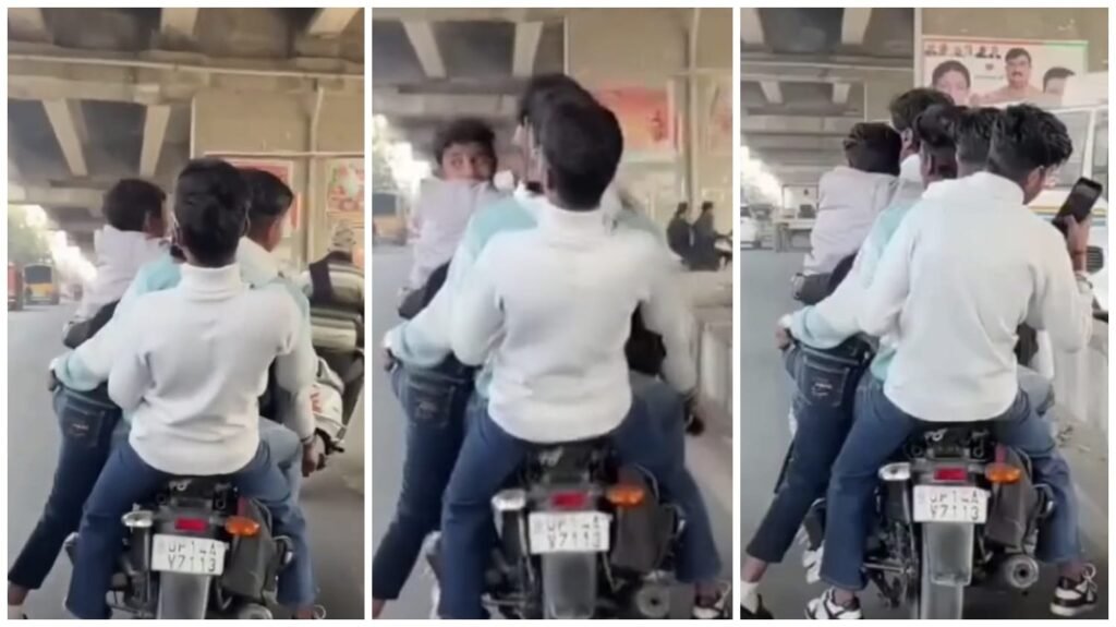 Traffic Violation : पांच युवकों का NH-9 पर खतरनाक बाइक स्टंट…! पुलिस ने काटा ₹31,000 का चालान…यहां देखें VIDEO