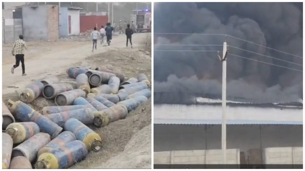 Factory Fire : ब्रेकिंग…! दोना-पत्तल फैक्ट्री में भीषण आग…बैक टू बैक सिलेंडरों में धमाका…ग्रामीणों में हड़कंप…यहां देखें बैक टू बैक Video