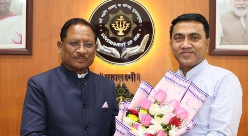 Courtesy Meet : मुख्यमंत्री विष्णुदेव साय ने गोवा के मुख्यमंत्री डॉ. प्रमोद सावंत से की सौजन्य भेंट