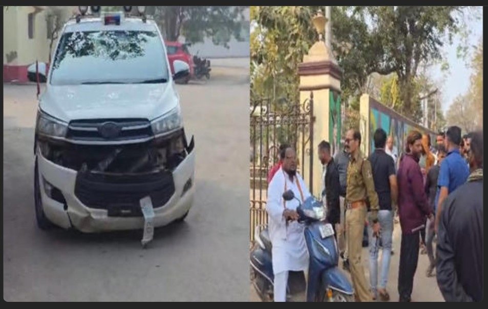 CG Road Accident : गृहमंत्री विजय शर्मा के काफिले से भिड़ी बाइक…! दो युवक घायल