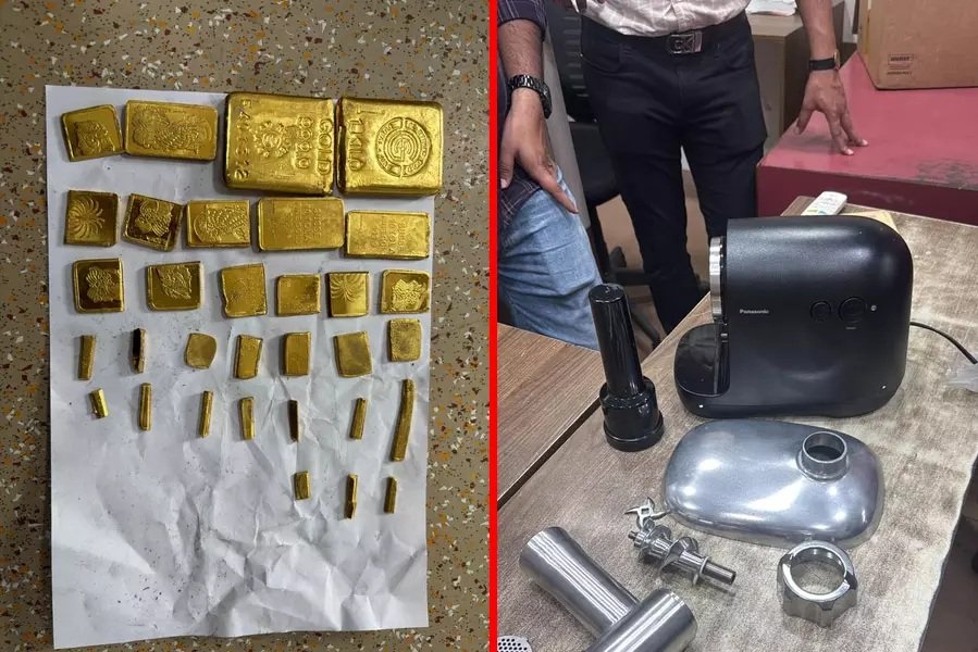 DRI Seizes Gold : बड़ी खबर…! मीट ग्राइंडर में छिपा था सोना…2.89 करोड़ का सोना जब्त…दो आरोपी गिरफ्तार