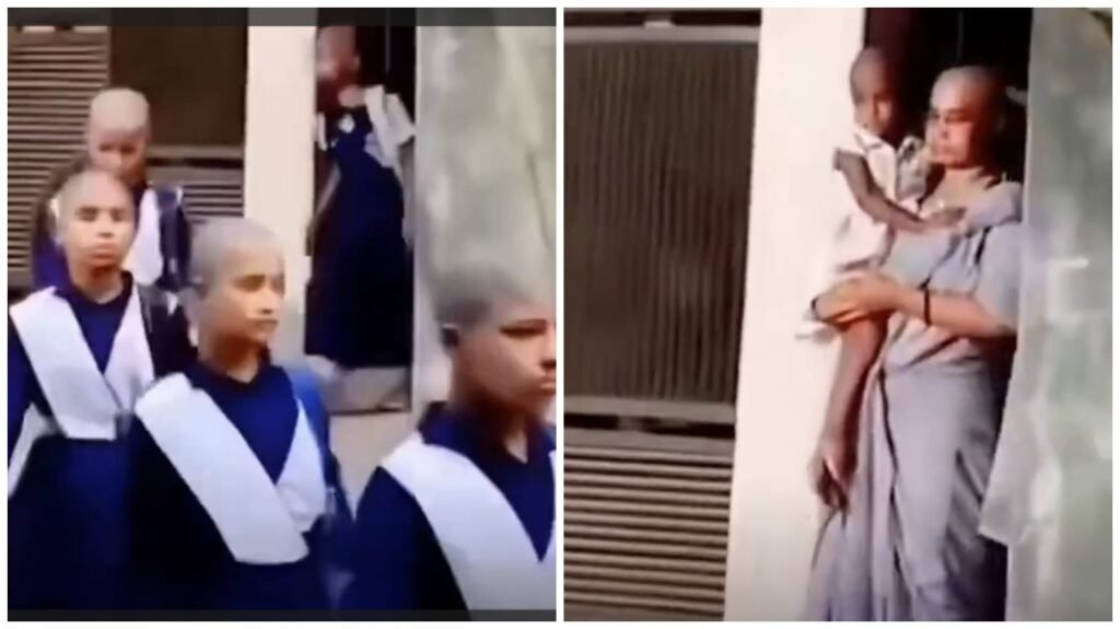 Cancer Awareness : मानवीय संवेदना की अनोखी तस्वीर…! कैंसर पीड़ित छात्रा के लिए पूरे स्कूल ने मुंडवाया सिर…मैडम की गोद में है बच्चा…वायरल हुआ स्कूल का VIDEO