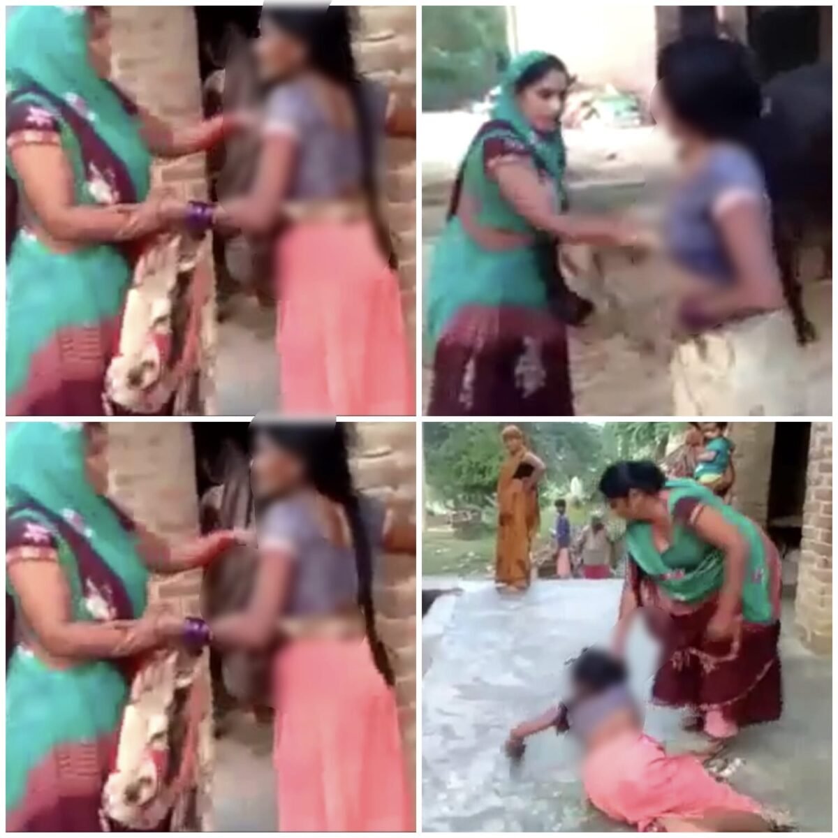 Women Terror: A woman stripped another woman half-naked in a crowded market...! She tied her to a pole with the same saree... and threw her to the ground... The entire area was shaken by the former female village head's brutal act... Watch the viral VIDEO here.