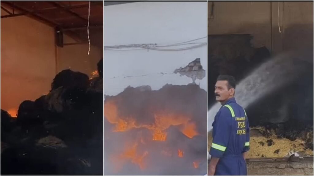 Rice Mill Fire : दुर्ग में बड़ा अग्निकांड…! धू-धू कर जल उठा राम जानकी राइस मिल…धान की बोरियां और बारदाने जलकर राख…20 फायर ब्रिगेड गाड़ियों की अथक प्रयास से बुझाई आग…यह देखें मंजर VIDEO