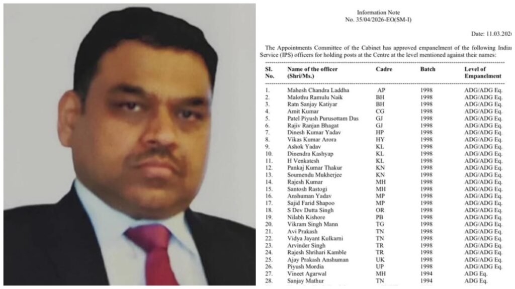 IPS Amit Kumar : एडीजी पद के लिए 30 आईपीएस अधिकारियों का चयन…! छत्तीसगढ़ के अमित कुमार भी शामिल…यहां देखें List