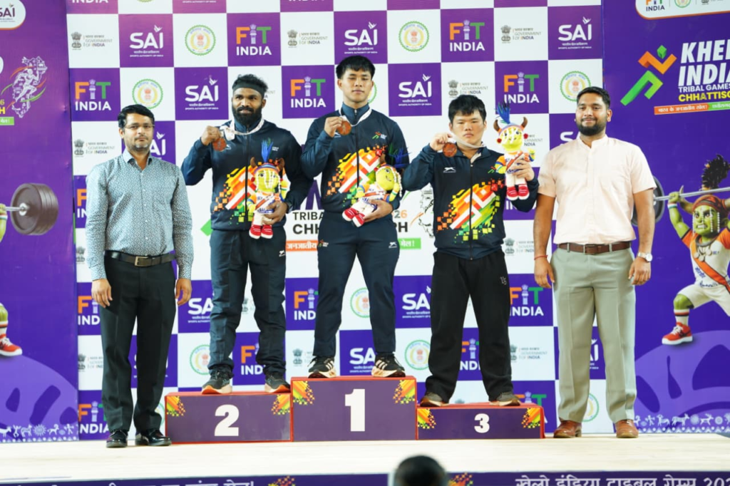 KITG 2026 : वेटलिफ्टिंग में 71 किग्रा वर्ग में सिल्वन बेह्रोथाटलो का स्वर्णिम प्रदर्शन