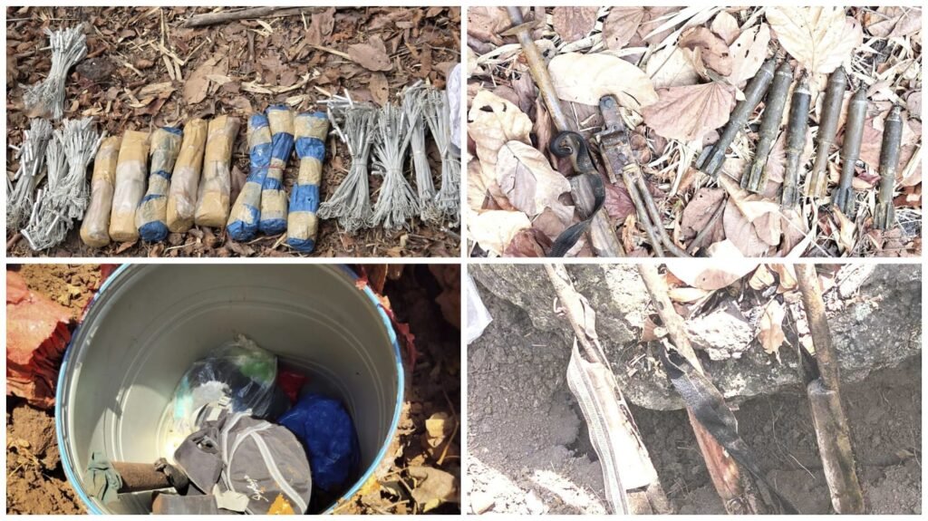Anti Naxal Operation : छत्तीसगढ़ में नक्सलियों पर बड़ा प्रहार…! जंगल से मिला विस्फोटकों का जखीरा…1000 से ज्यादा डेटोनेटर…BGL लॉन्चर…25 BGL सेल…10 सुतली बम…5 किलो गन पाउडर बरामद