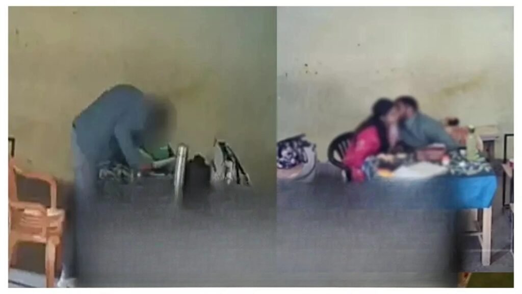 Dirty Teacher Viral Video : पत्नी ने स्कूल में लगाया हिडन कैमरा…! शिक्षक और शिक्षिका का  Kiss करते वीडियो हुआ वायरल…शिक्षा विभाग ने मांगी रिपोर्ट
