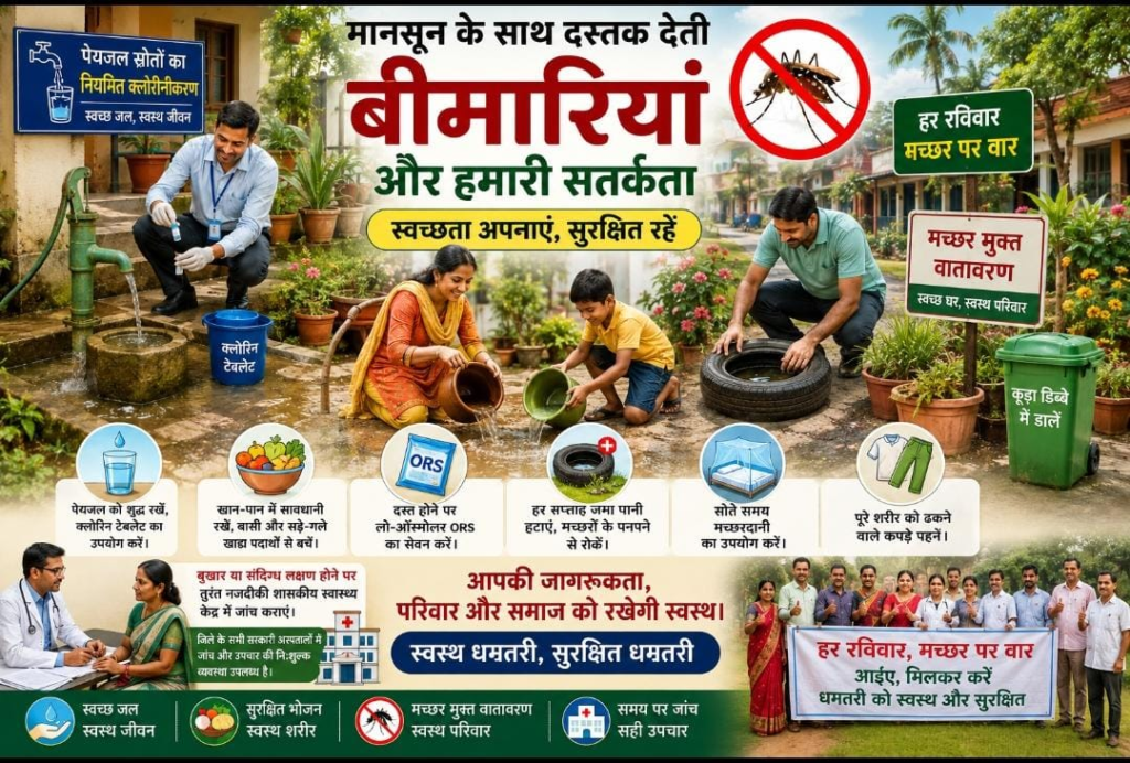 CG News : मानसून के साथ दस्तक देती बीमारियां और हमारी सतर्कता,