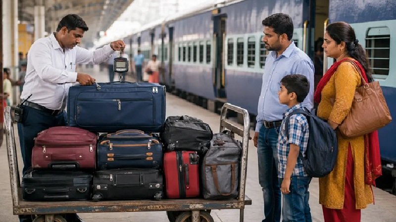 Train Luggage Rules : बड़ी खबर…! रेलवे का नया नियम…! अब बिना बुकिंग Extra Luggage ले गए तो लगेगा 6 गुना जुर्माना…यहां देखें क्लास वाइज लगेज लिमिट List