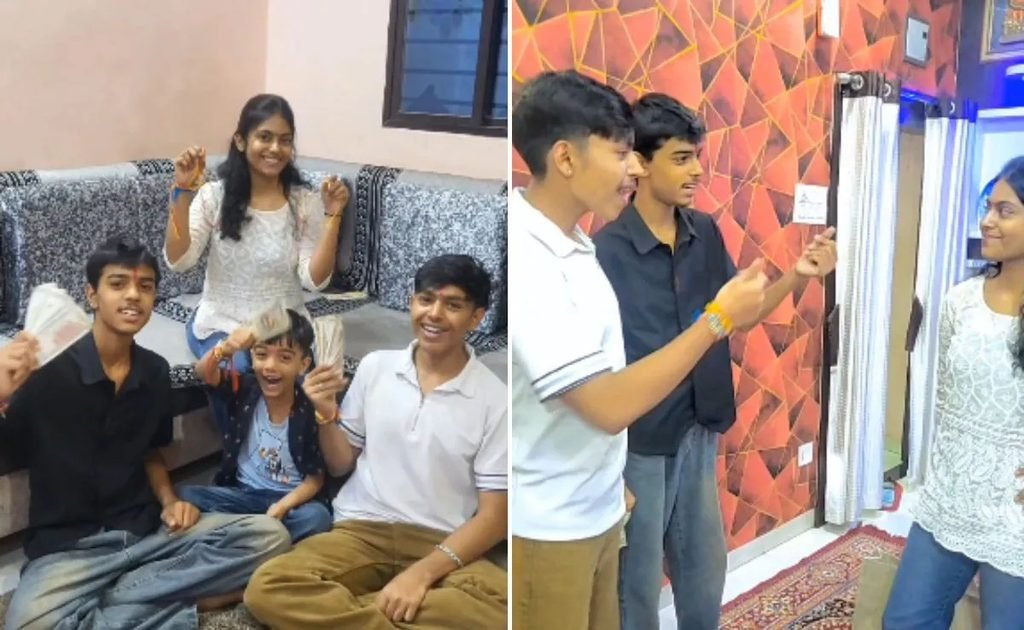 दिल्ली जाने से पहले अपने परिवार के साथ रक्षाबंधन मनाते अर्पित
